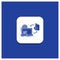 Blue Round Button for Disc, online, game, publish, publishing Glyph icon