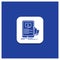 Blue Round Button for forum, online, webinar, seminar, tutorial Glyph icon