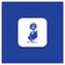 Blue Round Button for recruitment, search, find, human resource, people Glyph icon
