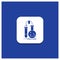 Blue Round Button for Testing, Chemistry, flask, lab, science Glyph icon