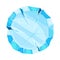 Blue Round Ice Shaped Element for Game and Web Design Vector Illustration