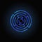 Blue round maze icon