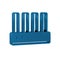 Blue Router and wi-fi signal icon isolated on transparent background. Wireless ethernet modem router. Computer