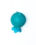 Blue rubber dog chew toy with feet