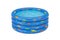 Blue Rubber Inflatable Childrens Pool. 3d Rendering