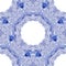 Blue Russian or Chinese porcelain seamless pattern with floral mandala.