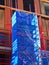 Blue Safety Mesh on Commercial Building Scaffolding, Sydney, Australia