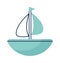 blue sailboat design