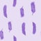 Blue satin background with creases close-up. Textile background. Copy spaceSeamless pattern of violet feathers on violet backgroun