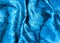 Blue satin fabric texture wavy