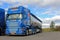 Blue Scania Bulk Transport Truck