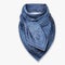 Blue Scarf - Hand-rolled silk scarves bearing, Blue Scarf - Hand-rolled silk scarves bearing