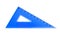 Blue school triangle isolated