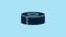 Blue Scotch icon isolated on blue background. Roll of adhesive tape for work and repair. Sticky packing tape. Office