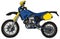 Blue scramble motorbike