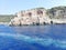 Blue sea and cliff shore paxos