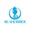 Blue Sea Horses emblem icon logo
