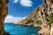 Blue sea of the island of Gozo in Malta