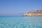 Blue sea of Lampedusa, Sicily.