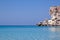 Blue sea of Lampedusa, Sicily.