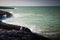 Blue sea landscape, Puglia, Italy.