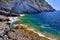 Blue sea at Punta Chiappa, Portofino, Italy