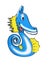 Blue seahorse