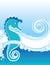 Blue seahorse