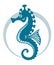 Blue seahorse