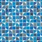 Blue seamless aged mosaic background, vintage seamless pattern w