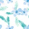 Blue Seamless Design. Navy Pattern Design. Indigo Tropical Vintage. Cobalt Flower Texture. Gray Drawing Botanical.