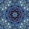 Blue seamless design in oriental style. Stellar mandalas background for card, front-side, cover or wrapping paper. Indian