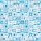 Blue seamless dynamic geometric pattern. For printing design, textile design, packaging design