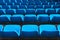 Blue seats in a stadium