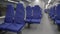 Blue Seats in a Suburban Train