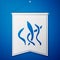 Blue Seaweed icon isolated on blue background. Underwater seaweed spirulina, aquatic marine algae plant. Vegan and