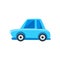 Blue Sedan Toy Cute Car Icon