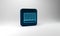 Blue Sell button icon isolated on grey background. Financial and stock investment market concept. Blue square button. 3d