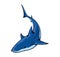 Blue Sharks Swimming Color Illustration Design
