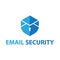 Blue shield email security logo template