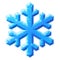 Blue shining snowflake crystal