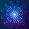 Blue shining vector cosmic flower