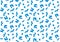 Blue shiny holographic confetti seamless pattern
