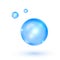 Blue shiny water drop. Vector illustration