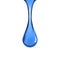 Blue shiny water liquid drop. Vector illustration blue isolated clean nature purity wet icon shape