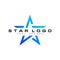 blue shooting star logo design template