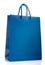 Blue shopping bag isolated