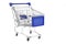 Blue Shopping Cart Isolated On White