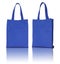 Blue shopping fabric bag