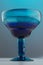 Blue short stem drinking glass